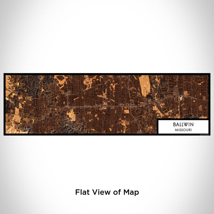 Flat View of Map Custom Ballwin Missouri Map Enamel Mug in Ember