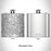 Rendered View of Ballwin Missouri Map Engraving on 6oz Stainless Steel Flask