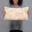 Person holding 20x12 Custom Ballwin Missouri Map Throw Pillow in Watercolor