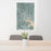 24x36 Baltimore Maryland Map Print Portrait Orientation in Afternoon Style Behind 2 Chairs Table and Potted Plant