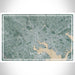 Baltimore Maryland Map Print Landscape Orientation in Afternoon Style With Shaded Background