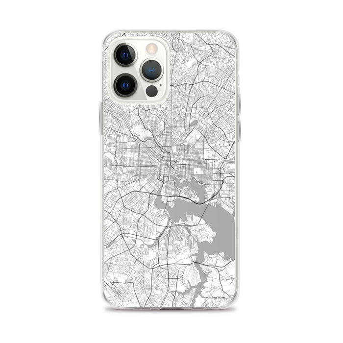 Custom Baltimore Maryland Map iPhone 12 Pro Max Phone Case in Classic