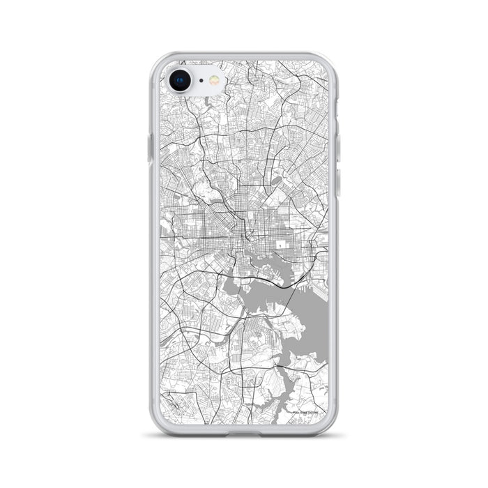 Custom Baltimore Maryland Map iPhone SE Phone Case in Classic