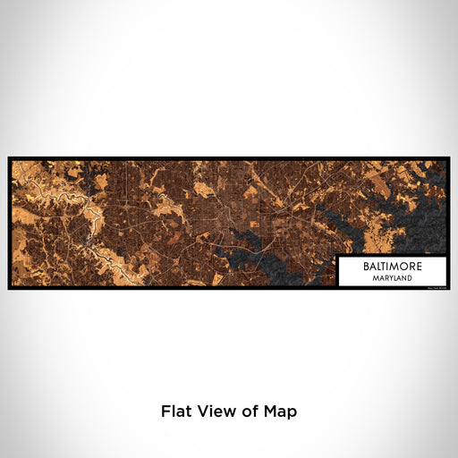 Flat View of Map Custom Baltimore Maryland Map Enamel Mug in Ember