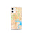 Custom Baltimore Maryland Map iPhone 12 mini Phone Case in Watercolor