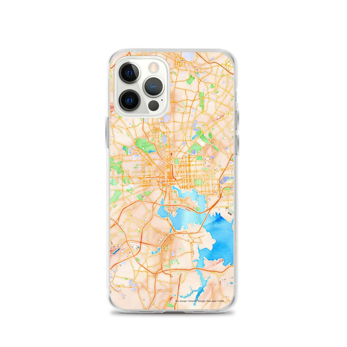 Custom Baltimore Maryland Map iPhone 12 Pro Phone Case in Watercolor