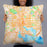 Person holding 22x22 Custom Baltimore Maryland Map Throw Pillow in Watercolor