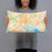 Person holding 20x12 Custom Baltimore Maryland Map Throw Pillow in Watercolor