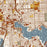 Baltimore Maryland Map Print in Woodblock Style Zoomed In Close Up Showing Details