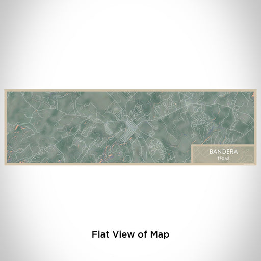 Flat View of Map Custom Bandera Texas Map Enamel Mug in Afternoon