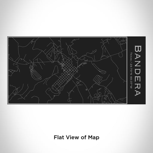 Rendered View of Bandera Texas Map Engraving on 17oz Stainless Steel Insulated Cola Bottle in Black