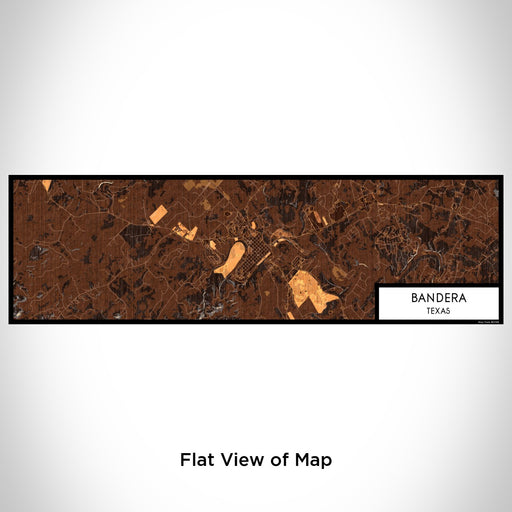 Flat View of Map Custom Bandera Texas Map Enamel Mug in Ember