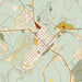 Bandera Texas Map Print in Woodblock Style Zoomed In Close Up Showing Details