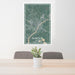 24x36 Bangor Maine Map Print Portrait Orientation in Afternoon Style Behind 2 Chairs Table and Potted Plant