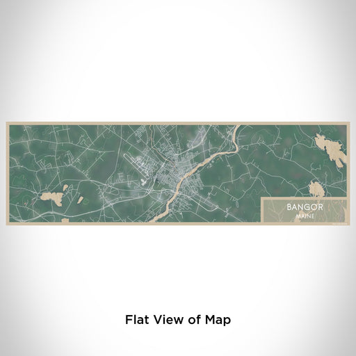 Flat View of Map Custom Bangor Maine Map Enamel Mug in Afternoon
