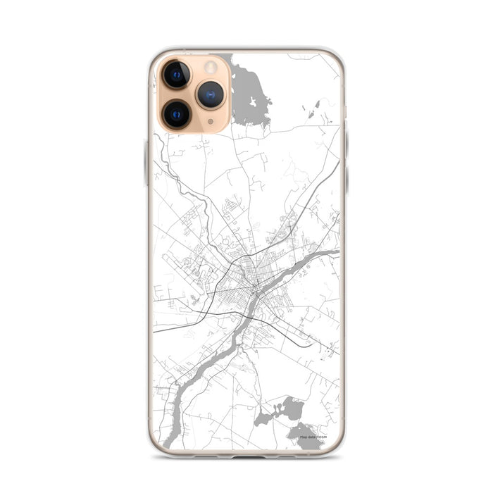 Custom iPhone 11 Pro Max Bangor Maine Map Phone Case in Classic