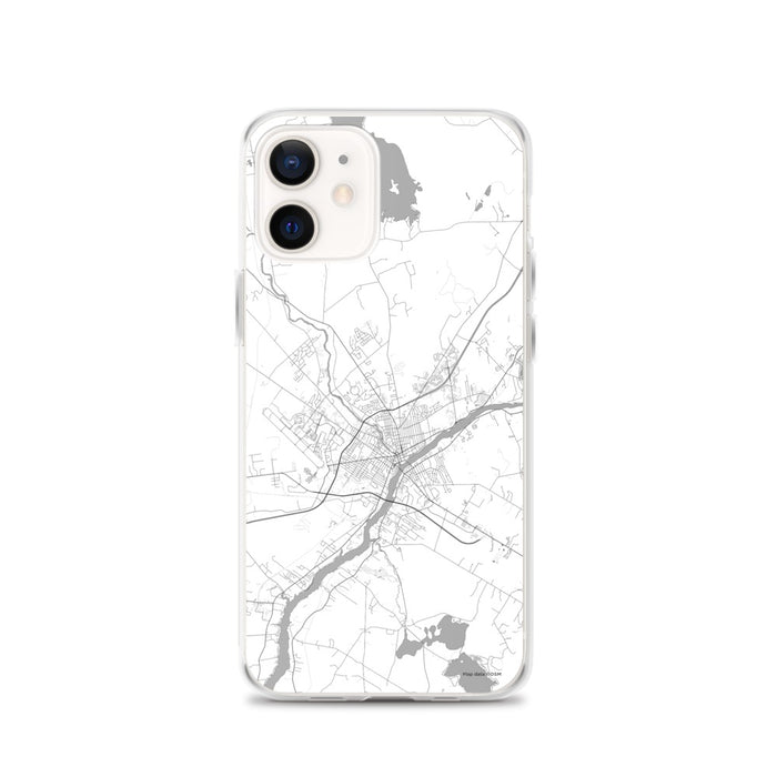 Custom iPhone 12 Bangor Maine Map Phone Case in Classic