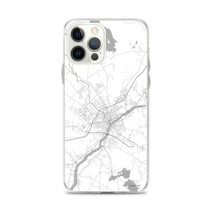 Custom iPhone 12 Pro Max Bangor Maine Map Phone Case in Classic