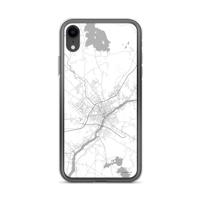 Custom iPhone XR Bangor Maine Map Phone Case in Classic