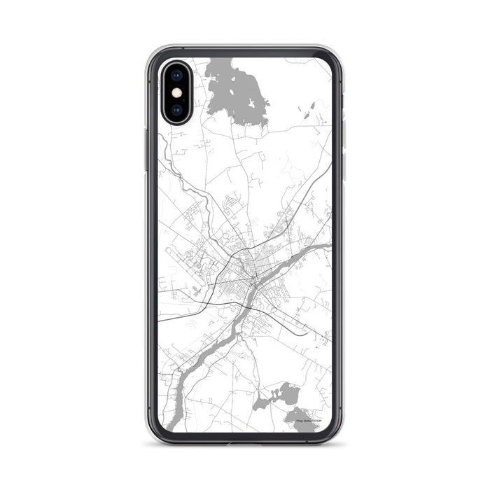 Custom iPhone XS Max Bangor Maine Map Phone Case in Classic