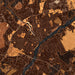 Bangor Maine Map Print in Ember Style Zoomed In Close Up Showing Details