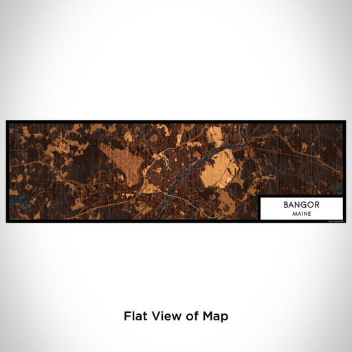 Flat View of Map Custom Bangor Maine Map Enamel Mug in Ember