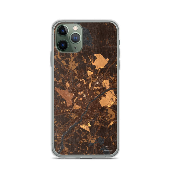 Custom iPhone 11 Pro Bangor Maine Map Phone Case in Ember