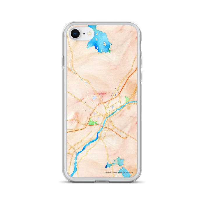 Custom iPhone SE Bangor Maine Map Phone Case in Watercolor
