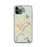 Custom iPhone 11 Pro Bangor Maine Map Phone Case in Woodblock