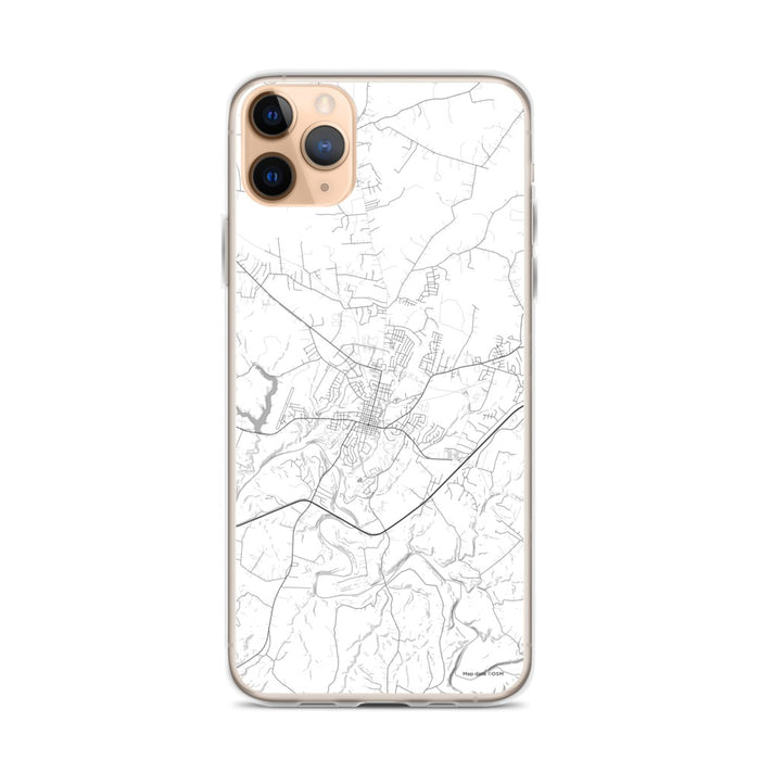 Custom iPhone 11 Pro Max Bardstown Kentucky Map Phone Case in Classic