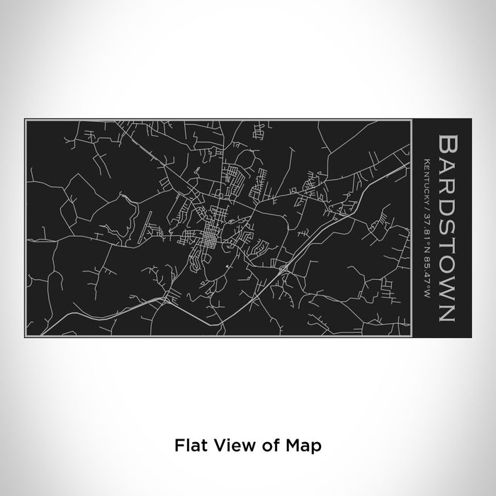 Rendered View of Bardstown Kentucky Map Engraving on 17oz Stainless Steel Insulated Cola Bottle in Black