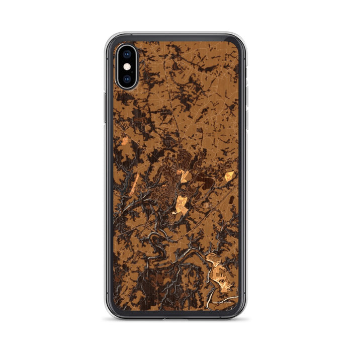 Custom iPhone XS Max Bardstown Kentucky Map Phone Case in Ember