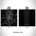Rendered View of Bardstown Kentucky Map Engraving on 6oz Stainless Steel Flask in Black