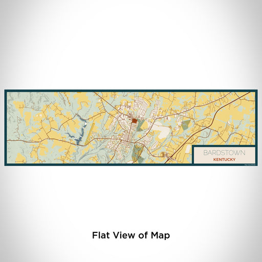 Flat View of Map Custom Bardstown Kentucky Map Enamel Mug in Woodblock