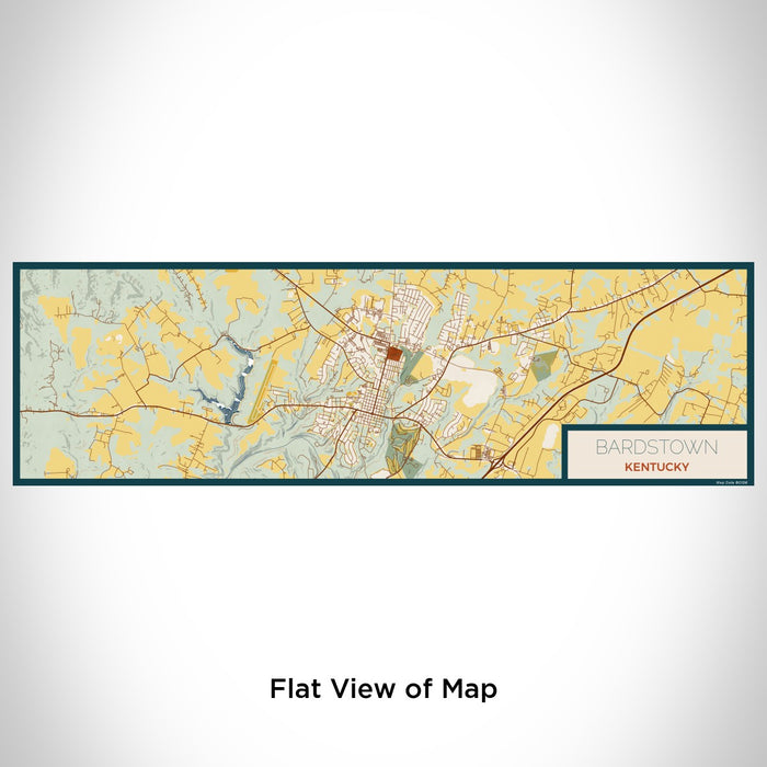 Flat View of Map Custom Bardstown Kentucky Map Enamel Mug in Woodblock