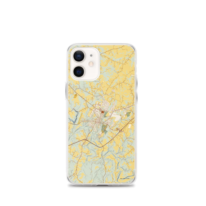 Custom iPhone 12 mini Bardstown Kentucky Map Phone Case in Woodblock