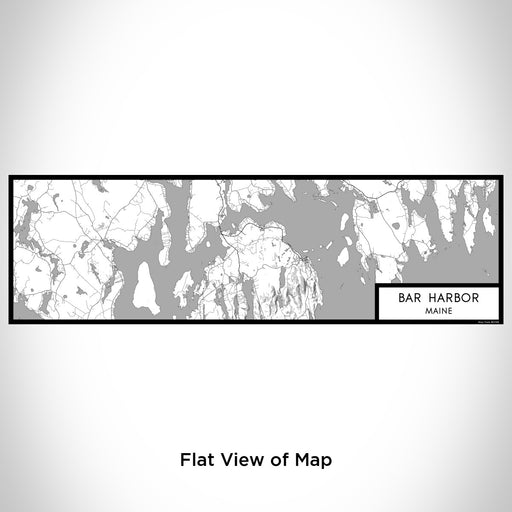 Flat View of Map Custom Bar Harbor Maine Map Enamel Mug in Classic