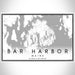 Bar Harbor Maine Map Print Landscape Orientation in Classic Style With Shaded Background