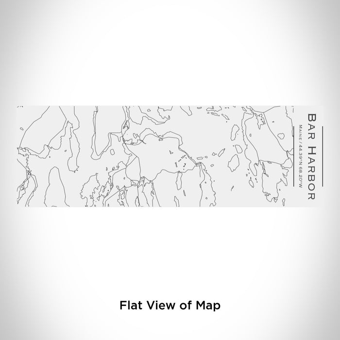 Rendered View of Bar Harbor Maine Map Engraving on 10oz Stainless Steel Insulated Cup with Sliding Lid in White