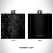 Rendered View of Bar Harbor Maine Map Engraving on 6oz Stainless Steel Flask in Black