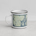 Left View Custom Bar Harbor Maine Map Enamel Mug in Woodblock