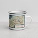 Right View Custom Barnstable Massachusetts Map Enamel Mug in Woodblock