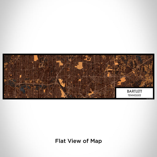 Flat View of Map Custom Bartlett Tennessee Map Enamel Mug in Ember