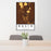 24x36 Basin Wyoming Map Print Portrait Orientation in Ember Style Behind 2 Chairs Table and Potted Plant