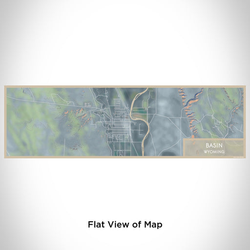 Flat View of Map Custom Basin Wyoming Map Enamel Mug in Afternoon