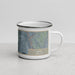 Right View Custom Basin Wyoming Map Enamel Mug in Afternoon