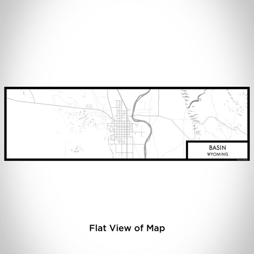 Flat View of Map Custom Basin Wyoming Map Enamel Mug in Classic