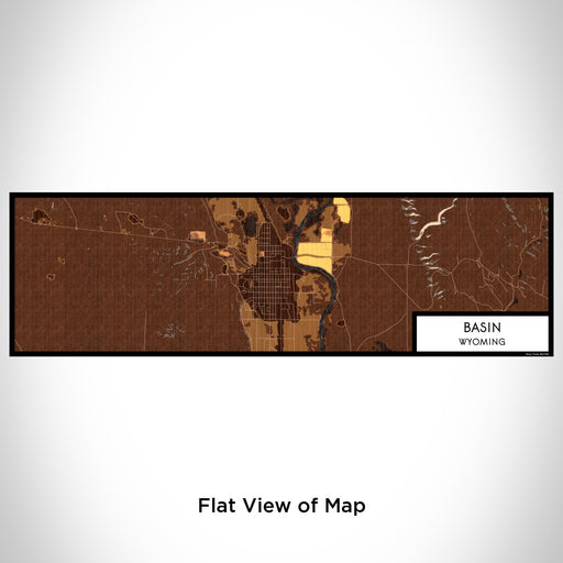 Flat View of Map Custom Basin Wyoming Map Enamel Mug in Ember