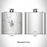 Rendered View of Basin Wyoming Map Engraving on 6oz Stainless Steel Flask