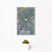 12x18 Bass Lake North Carolina Map Print Portrait Orientation in Afternoon Style With Small Cactus Plant in White Planter